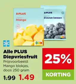 PLUS Alle plus diepvriesfruit aanbieding