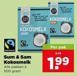 PLUS Sum & Sam Kokosmelk aanbieding