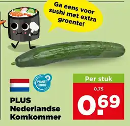 PLUS Plus Nederlandse Komkommer aanbieding