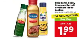 PLUS Blue Band, Becel, Croma en Bertolli Vloeibaar uit de koeling aanbieding