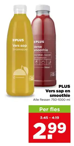 PLUS Plus vers sap en smoothie aanbieding