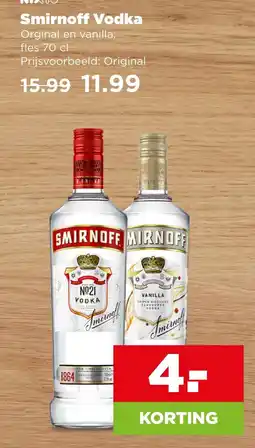PLUS Smirnoff vodka aanbieding