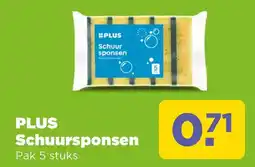 PLUS Plus schuursponsen aanbieding