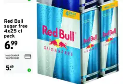 GAMMA Red Bull sugar free aanbieding
