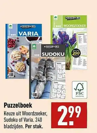 ALDI Puzzelboek : Woordzoeker, Sudoko Of Varia aanbieding