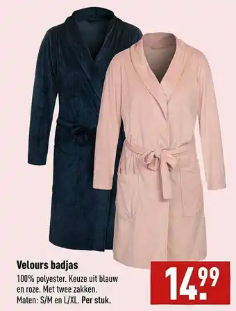 ALDI Velours Badjas aanbieding