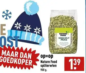 ALDI Nature Food Spliterwten aanbieding