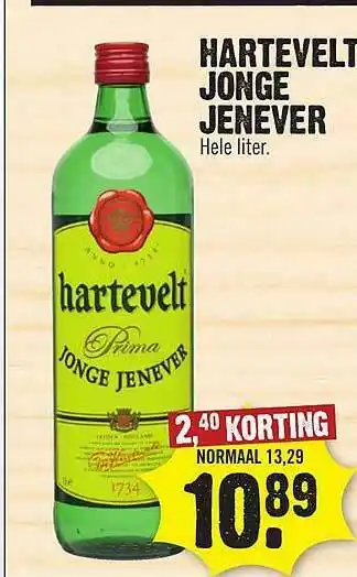 Dirk Hartelvelt Jonge Jenever 2,⁴⁰ Korting aanbieding