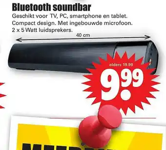 Dirk Bluetooth Soundbar aanbieding