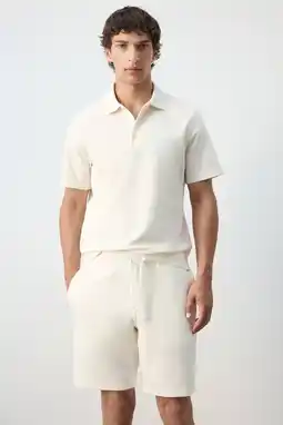 Wehkamp Mango Man regular fit polo - wit aanbieding