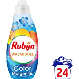 Jumbo Robijn Klein & Krachtig Wasmiddel Color Morgenfris 665 ML aanbieding