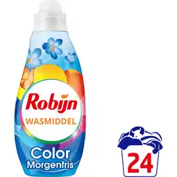Jumbo Robijn Klein & Krachtig Wasmiddel Color Morgenfris 665 ML aanbieding