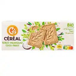 Holland & Barrett 2e product 50% korting | Céréal Kokos & Maanzaad Koekjes - 132g aanbieding