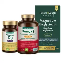 Holland & Barrett Holland & Barrett Daily Essentials Bundel - Omega 3, Magnesium & Vitamine D3 aanbieding