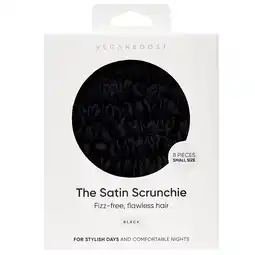 Holland & Barrett 2e product 50% korting | VeganBoost Satin Scrunchies Black - 8 stuks aanbieding