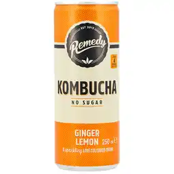 Holland & Barrett 2e product 50% korting | Remedy Kombucha Ginger Lemon - 250ml aanbieding