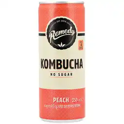 Holland & Barrett 2e product 50% korting | Remedy Kombucha Peach - 250ml aanbieding