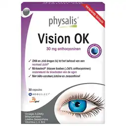 Holland & Barrett 2e product 50% korting | Physalis Vision Ok (30 Capsules) aanbieding