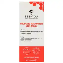 Holland & Barrett 2e product 50% korting | BEE&YOU Propolis-Immuniteit Keelspray - 30 ml aanbieding