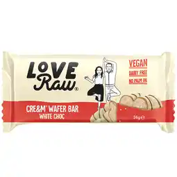 Holland & Barrett 2e product 50% korting | Vegan | Love Raw Cream Wafer Bar White Choc - 34g aanbieding