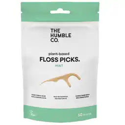 Holland & Barrett 2e product 50% korting | The Humble Co Floss Picks Mint - 50 stuks aanbieding