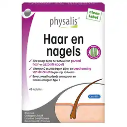 Holland & Barrett 2e product 50% korting | Physalis Haar En Nagels - 45 tabletten aanbieding