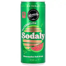 Holland & Barrett 2e product 50% korting | Remedy Sodaly Watermelon Soft Drink - 250ml aanbieding