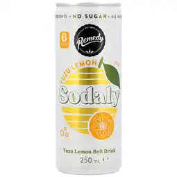 Holland & Barrett 2e product 50% korting | Remedy Sodaly Yuzu Lemon Soft Drink - 250ml aanbieding