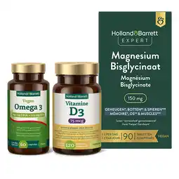 Holland & Barrett Holland & Barrett Vegan Daily Essentials Bundel - Omega 3, Magnesium & Vitamine D3 aanbieding