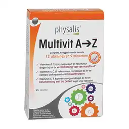 Holland & Barrett 2e product 50% korting | Physalis Multivit A-Z (45 Tabletten) aanbieding
