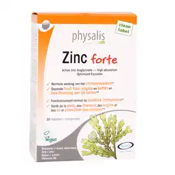 Holland & Barrett 2e product 50% korting | Physalis Zinc Forte (30 Tabletten) aanbieding