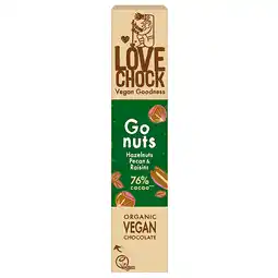 Holland & Barrett 2e product 50% korting | Vegan | Lovechock Go Nuts 76% Cacao - 40g aanbieding