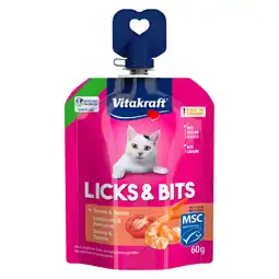 Zooplus Voordeelpakket: 32x,60g Vitakraft Licks & Bits Shrimp & Tomaat kattensnacks aanbieding