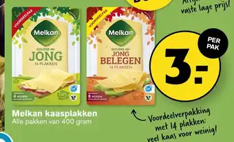 Hoogvliet Melkan kaasplakken 400g aanbieding