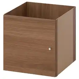 IKEA Kallax Inzet met deur, bruin walnootpatroon, 33x33 cm aanbieding