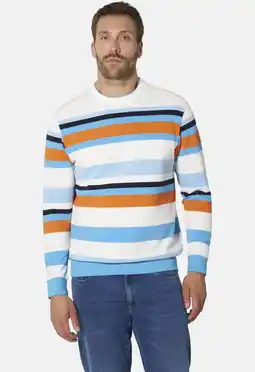 Wehkamp Babista katoenen regular fit gestreepte trui Plus Size - blauw aanbieding