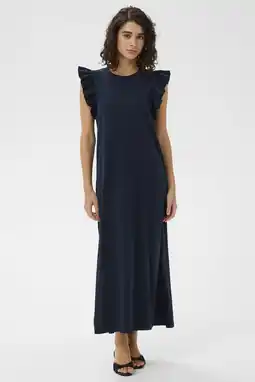 Wehkamp Kaffe maxi jurk donkerblauw aanbieding