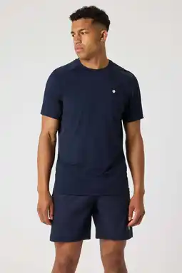 Wehkamp Björn Borg sportshirt ACE mesh panel donkerblauw aanbieding