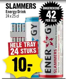 Dirck 3 slammers energy drink aanbieding