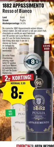 Dirck 3 1882 appassimento rossio of bianco aanbieding