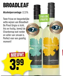 Dirck 3 broadleaf pinot grigio en chardonnay aanbieding