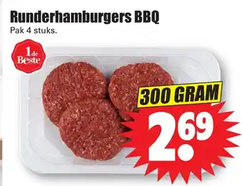 Dirk Runderhamburgers BBQ 300g aanbieding