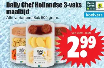 Dirk Daily chef hollandse 3-vaks maaltijd aanbieding