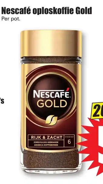 Dirk Nescafe oploskoffie gold 200g aanbieding