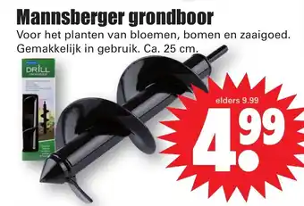 Dirk Mannsberger grondboor aanbieding