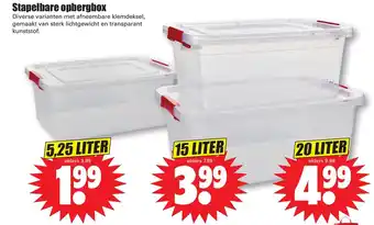 Dirk Stapelbare opbergbox 5,25L aanbieding