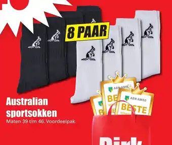 Dirk Australian sportsokken aanbieding