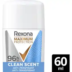 Jumbo Rexona Deo Stick Max Pro Clean Scent 60 ML aanbieding