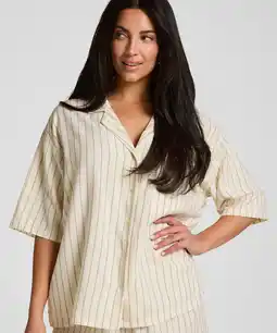 Hunkemoller Hunkemöller Linnen Pyjama Jasje Beige aanbieding