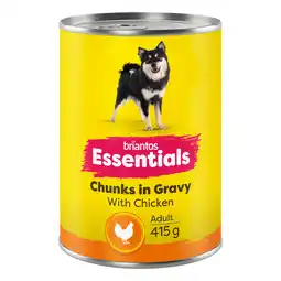 Zooplus 12x415g briantos Essentials Chunks in Gravy Kip Hondenvoer nat aanbieding